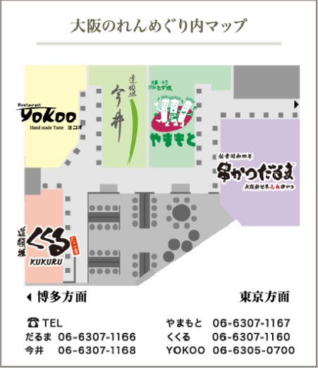 大阪のれんめぐり内マップ